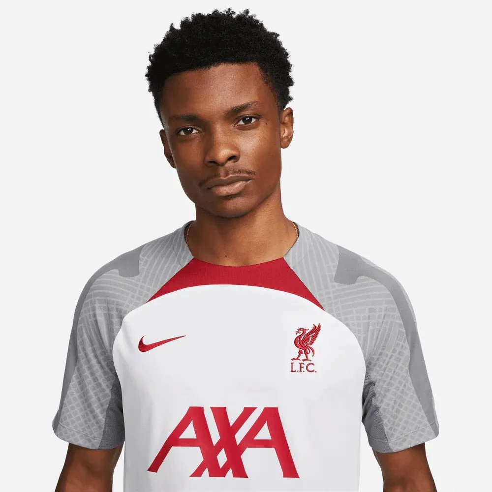 Nike 2022-23 Liverpool FC  Strike Training Jersey - White-Grey-Tough Red - Image 3