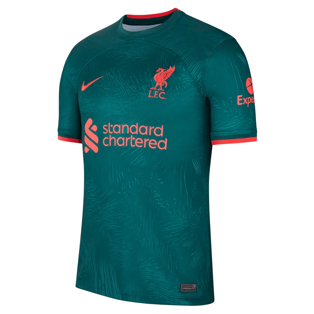Nike 2022-23 Liverpool Third Jersey - Dark Atomic Teal-Siren Red - Image 10