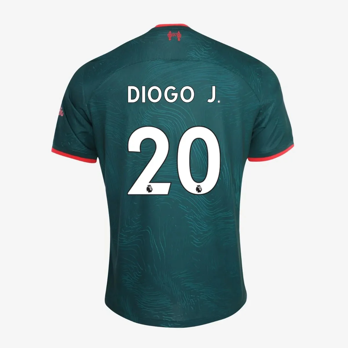 Nike 2022-23 Liverpool Third Jersey - Dark Atomic Teal-Siren Red - Image 8