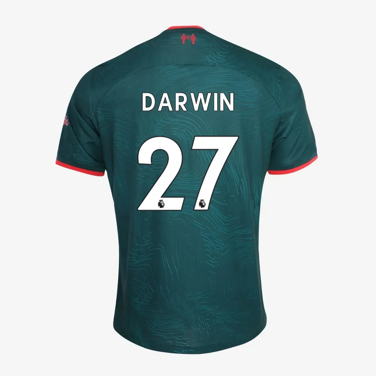 Nike 2022-23 Liverpool Third Jersey - Dark Atomic Teal-Siren Red - Image 9