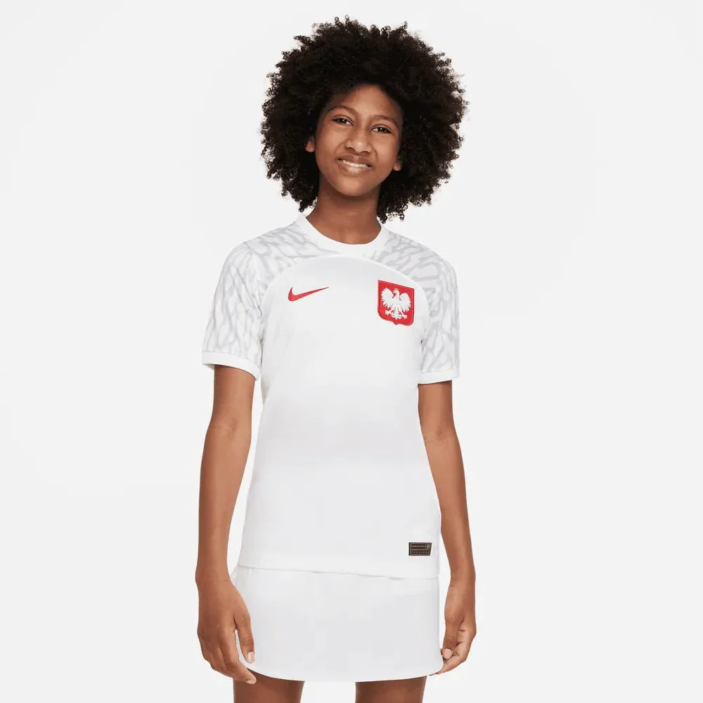 Nike 2022-23 Poland Youth Home Jersey - White - Image 3
