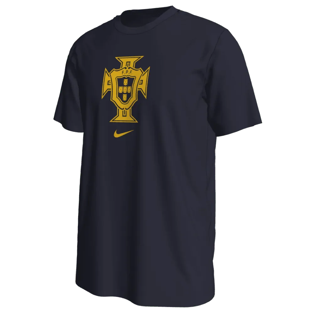 Nike 2022-23 Portugal WC Crest Tee - Navy Blue