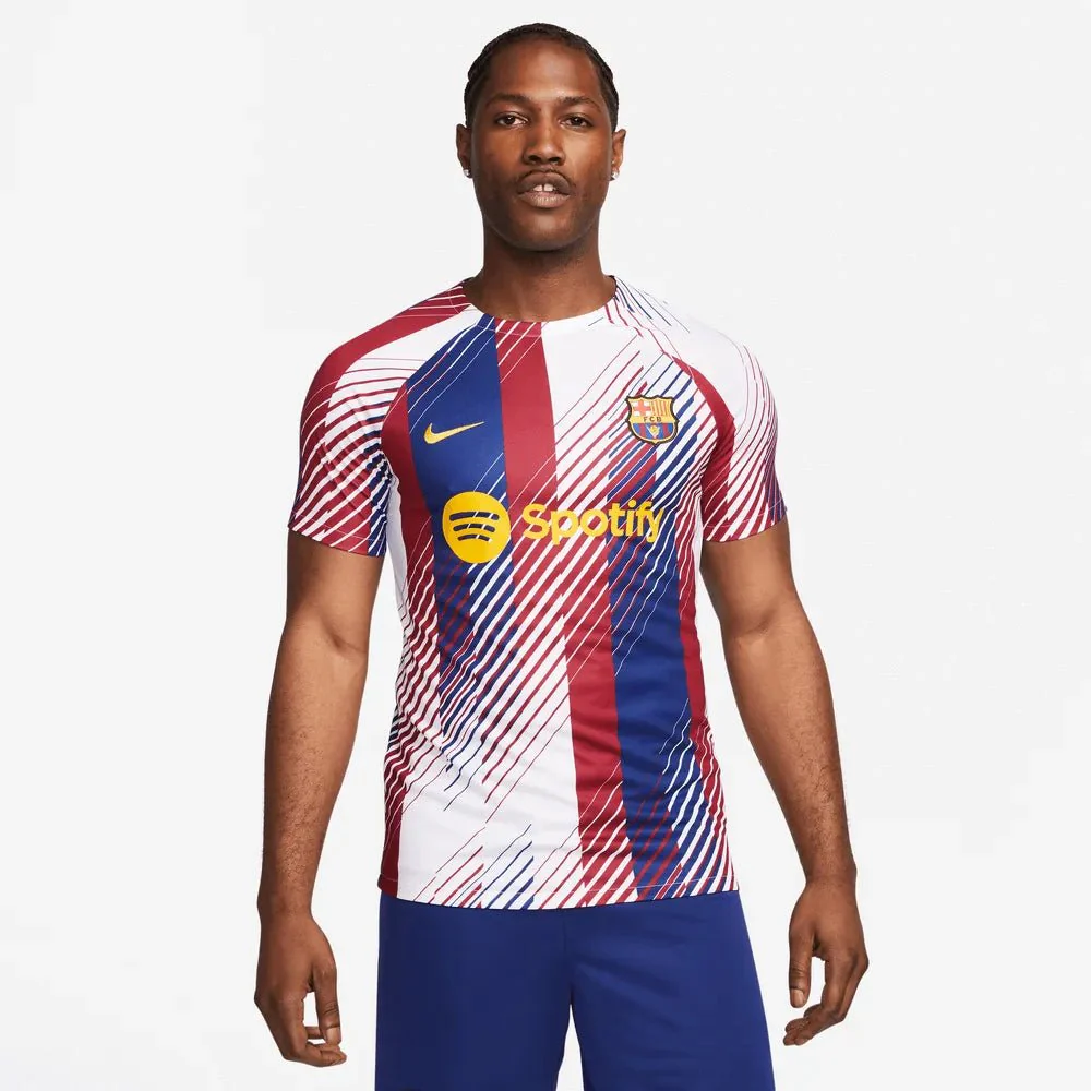 Nike 2023-24 Barcelona Men's Home Pre-Match Jersey