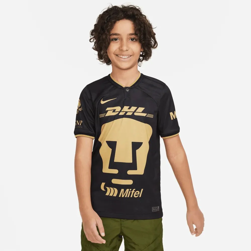 Nike 2023 Pumas Kids Third Jersey - Black - Gold