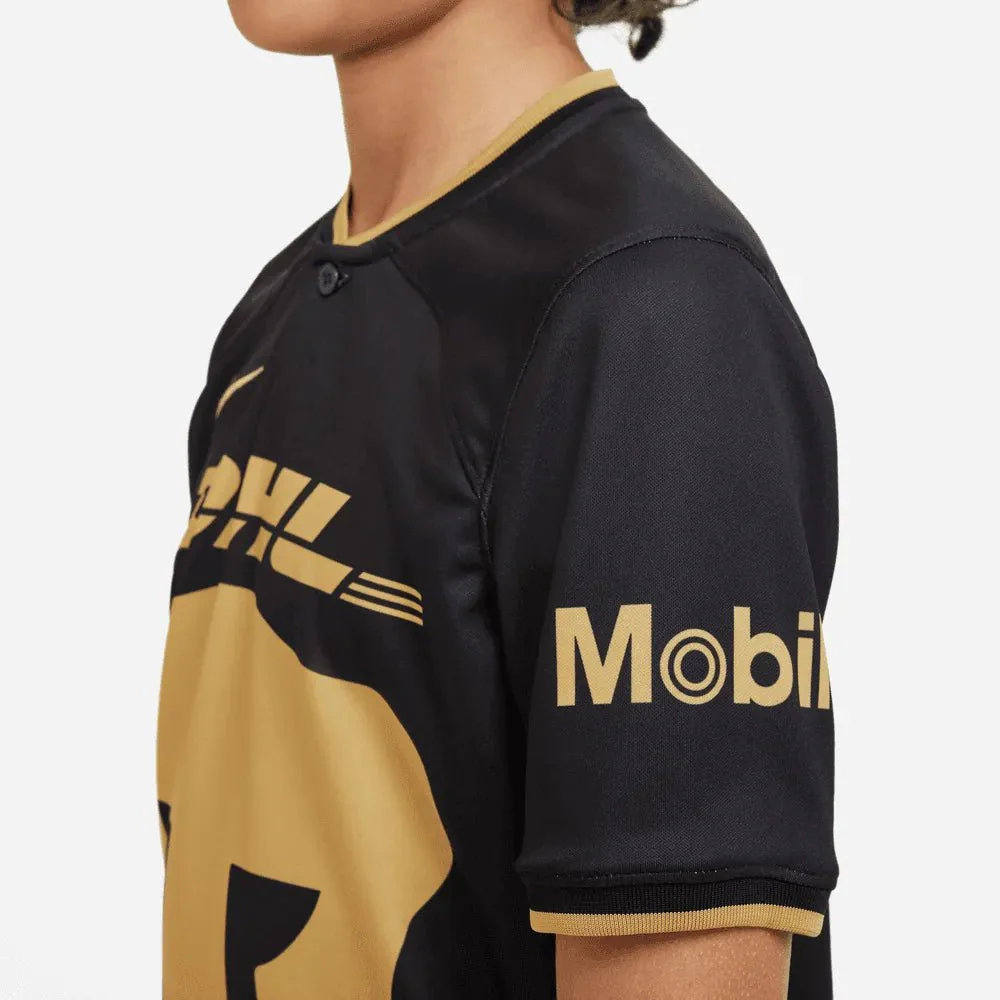 Nike 2023 Pumas Kids Third Jersey - Black - Gold - Image 4