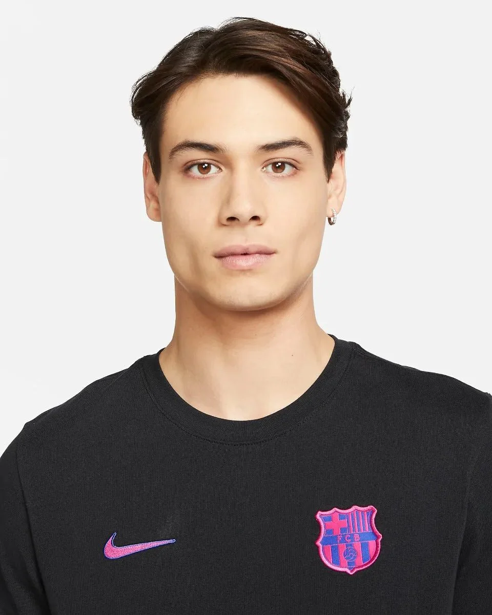 Nike 2021-22 Barcelona Travel Tee - Black - Image 3