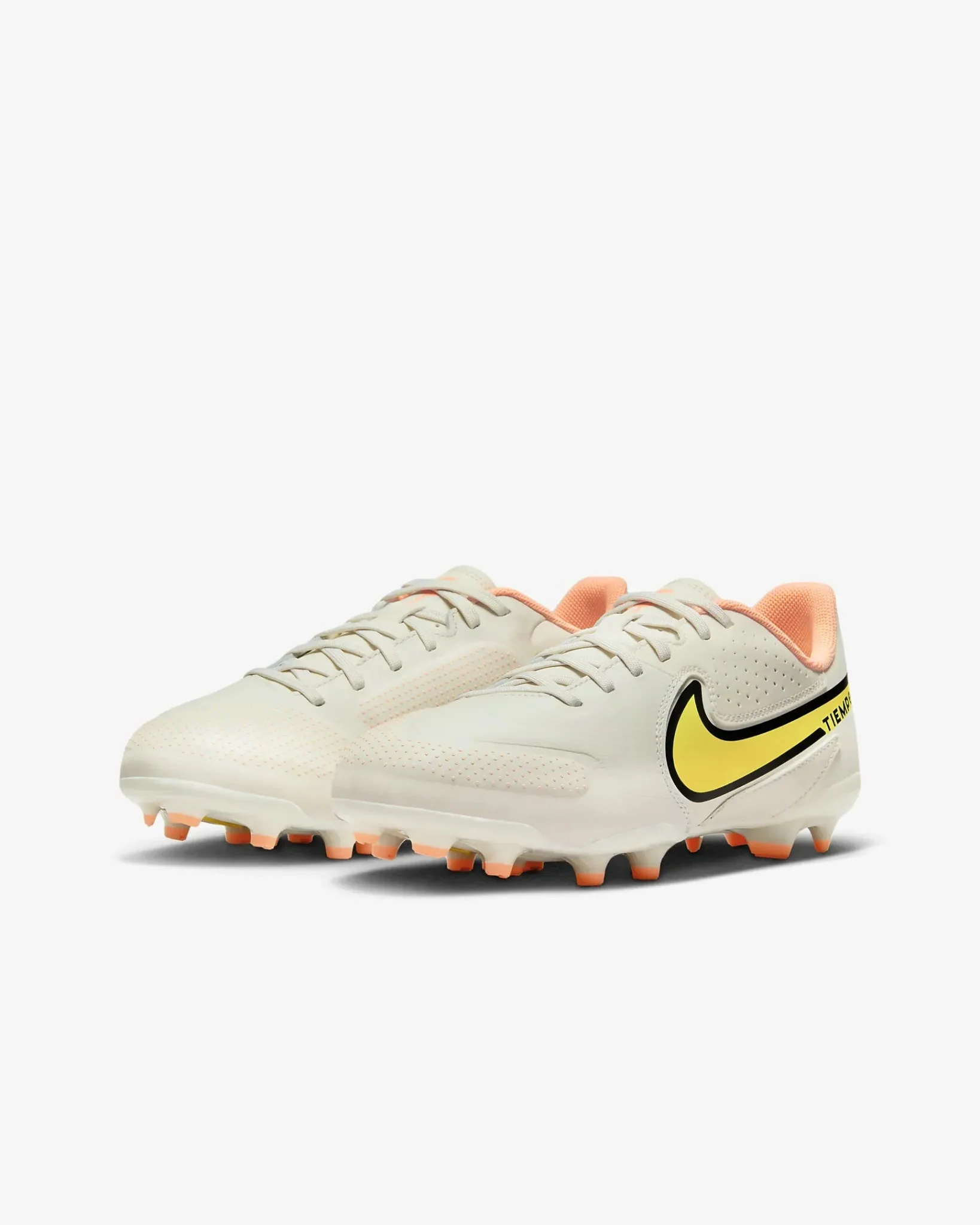 Nike Junior Legend 9 Academy FG-MG - Phantom-Yellow Strike - Image 3