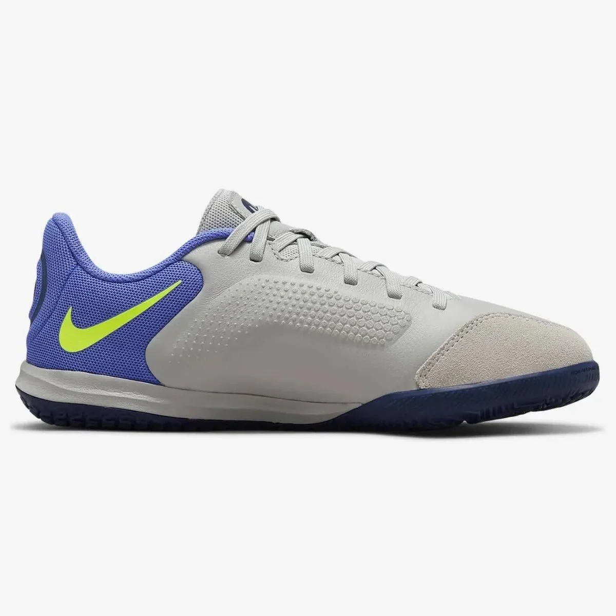 Nike Junior Legend 9 Academy Indoor - Grey-Volt-Saphire - Image 2