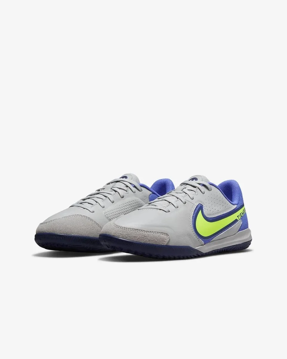 Nike Junior Legend 9 Academy Indoor - Grey-Volt-Saphire - Image 3