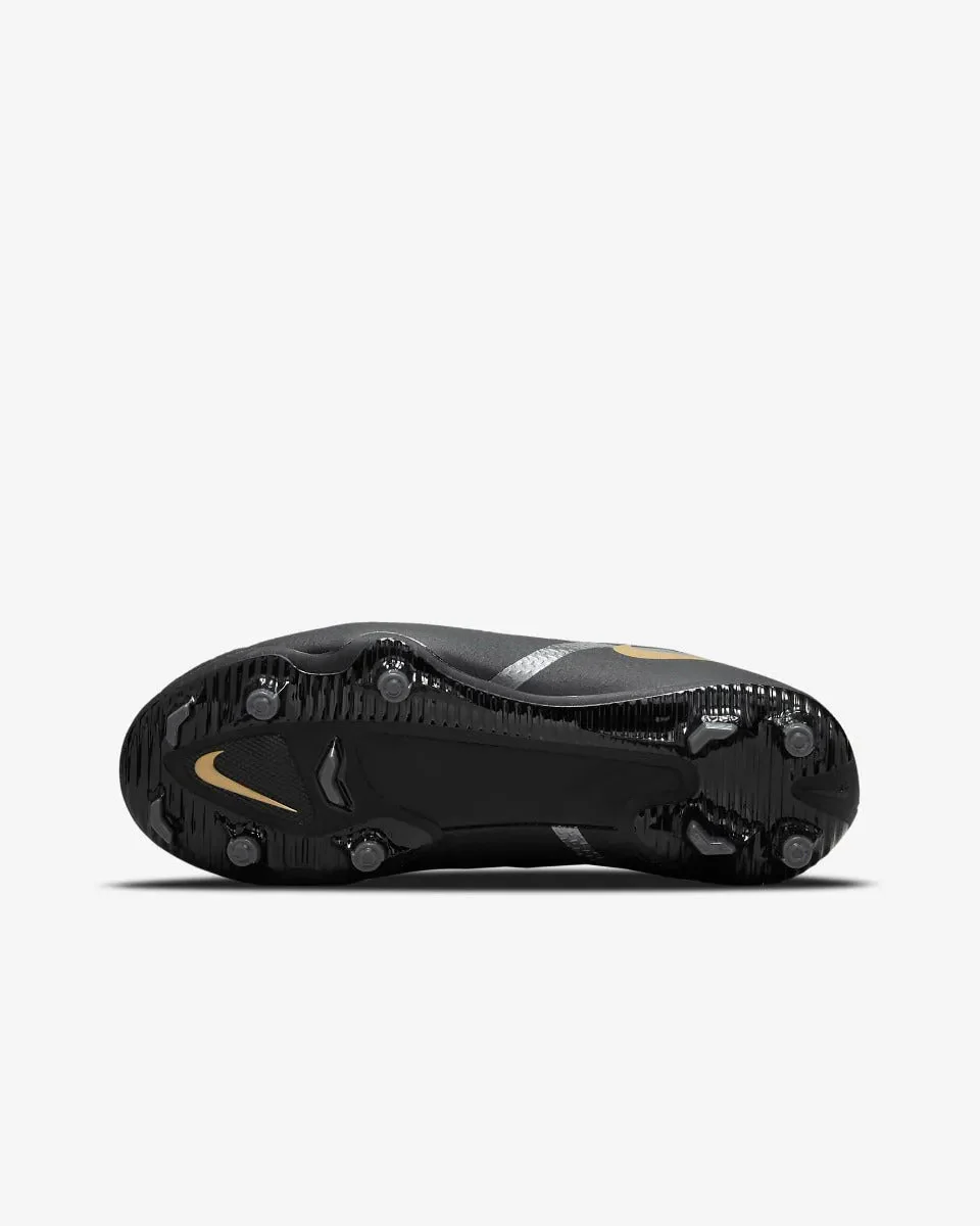 Nike Junior Phantom GT2 Academy DF FG-MG - Black-Dark Grey-Gold - Image 5