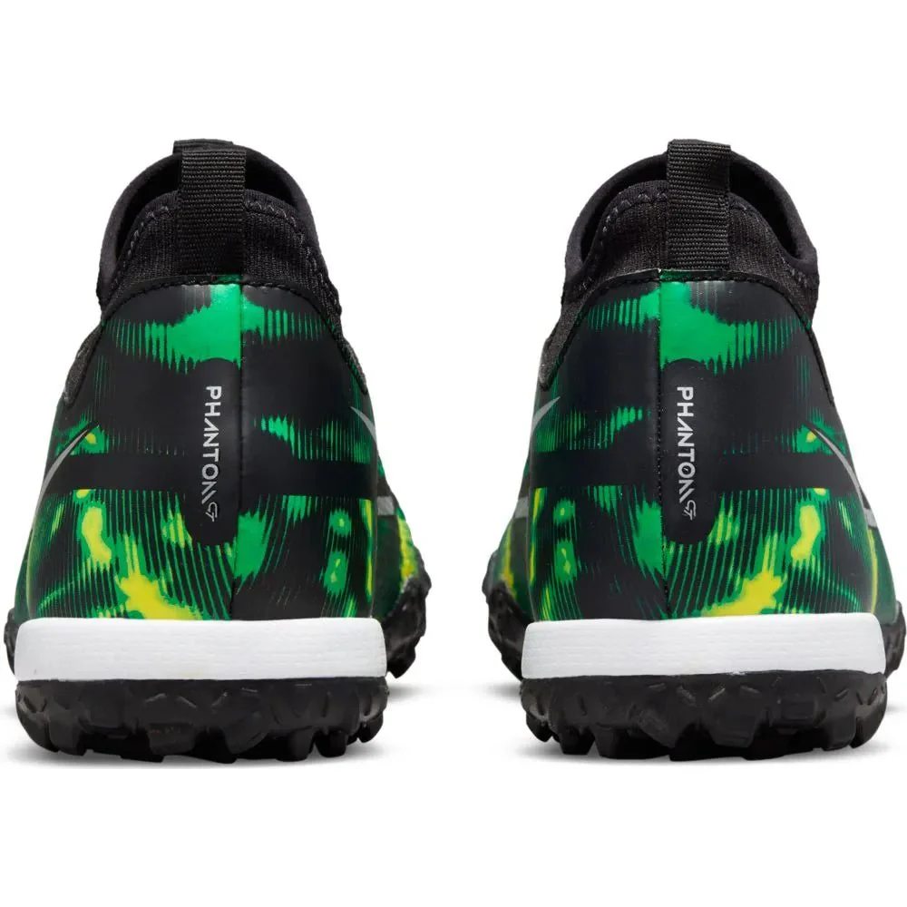 Nike Junior Phantom GT2 Academy DF SW TF  - Black-Green Strike - Image 6