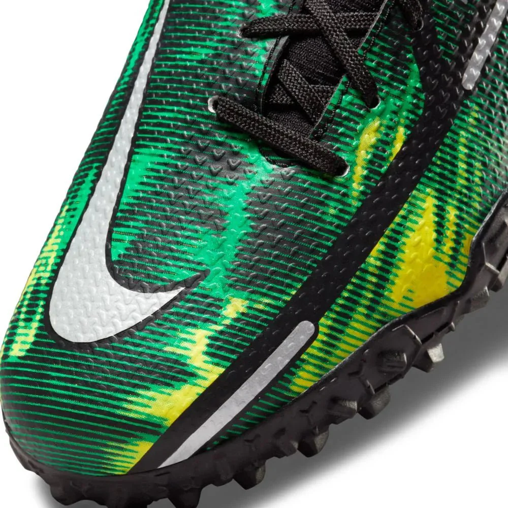 Nike Junior Phantom GT2 Academy DF SW TF  - Black-Green Strike - Image 7