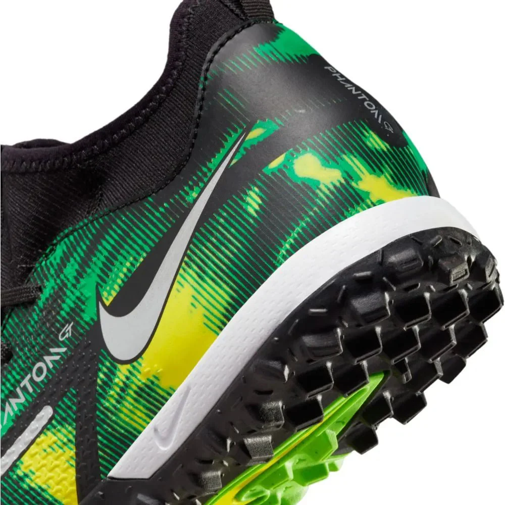 Nike Junior Phantom GT2 Academy DF SW TF  - Black-Green Strike - Image 8