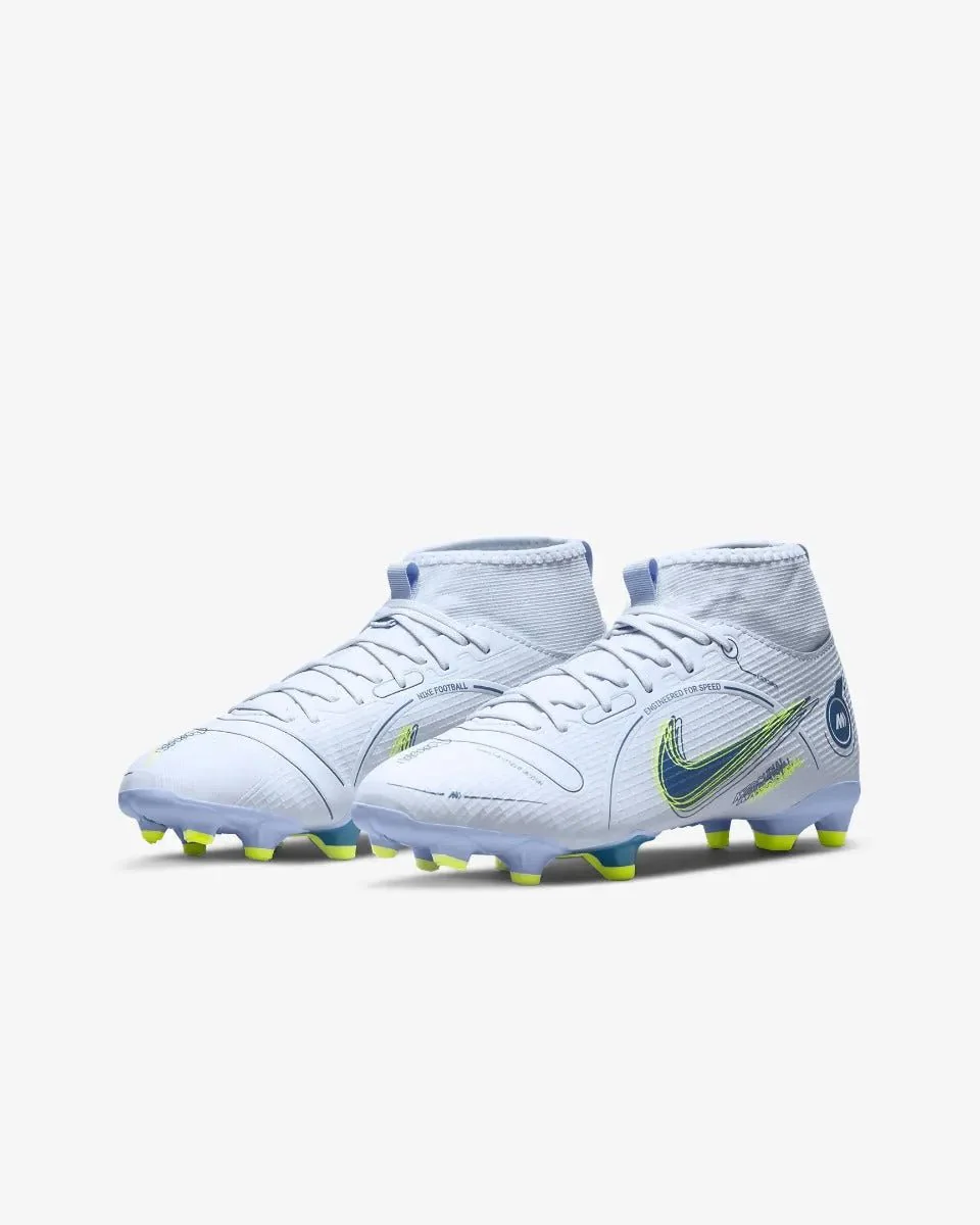 Nike Junior Superfly 8 Academy FG-MG - Grey-Blue - Image 3