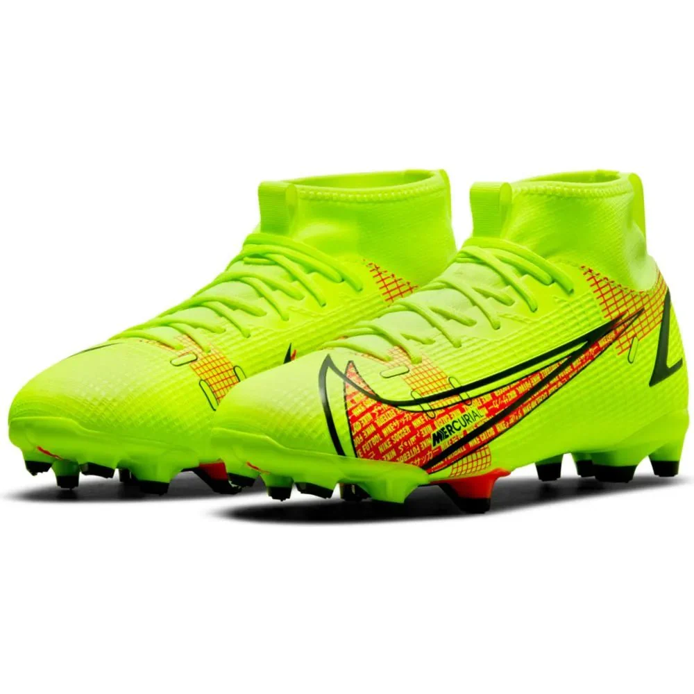 Nike Junior Superfly 8 Academy FG-MG - Volt-Bright Crimson - Image 3
