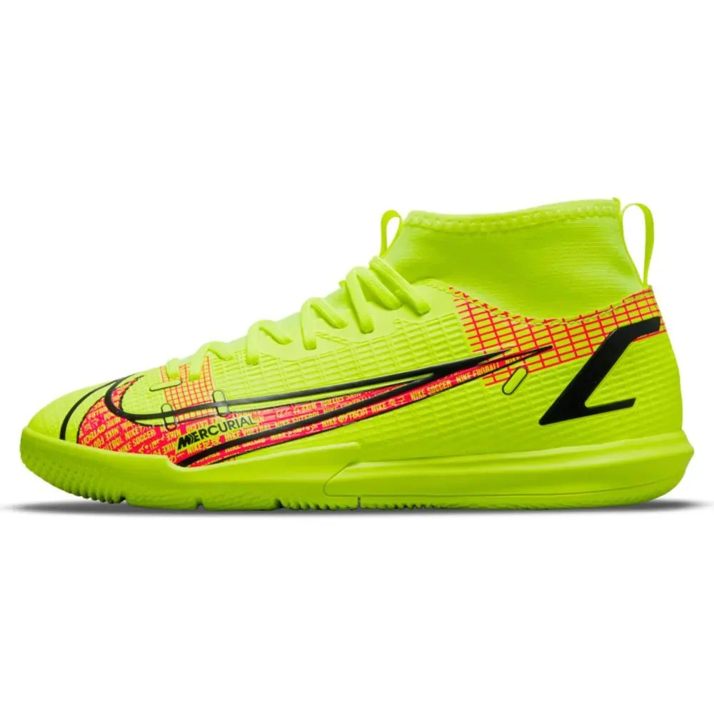 Nike Junior Superfly 8 Academy IC - Volt-Bright Crimson