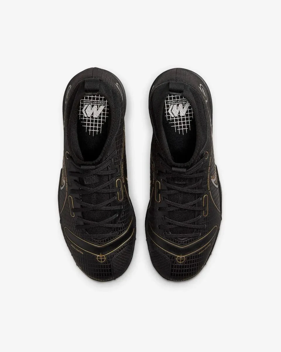 Nike Junior Superfly 8 Academy Turf - Black-Silver-Gold - Image 4