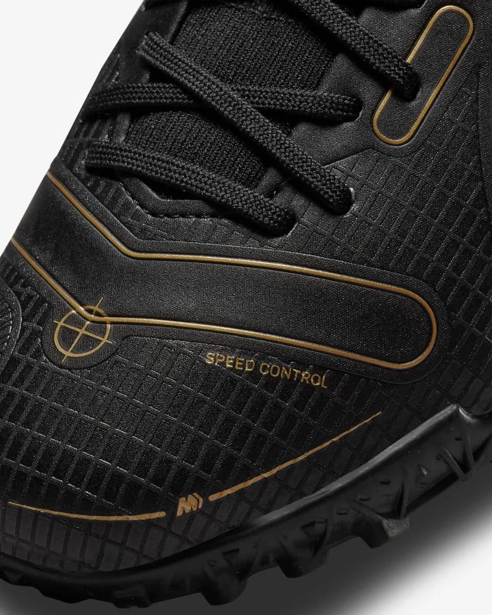 Nike Junior Superfly 8 Academy Turf - Black-Silver-Gold - Image 7