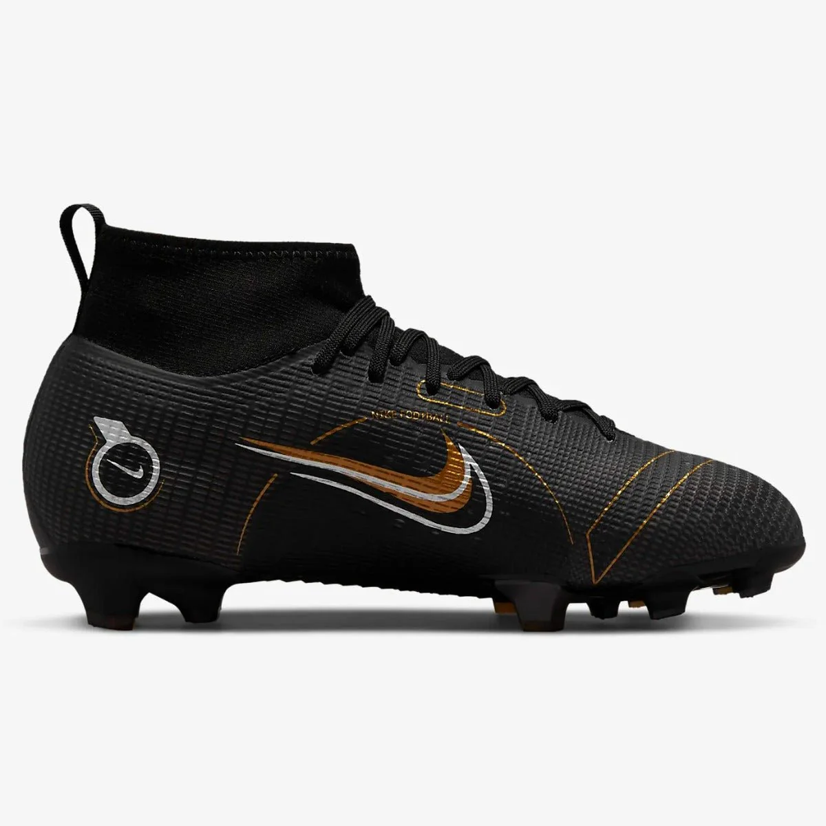 Nike Junior Superfly 8 Pro FG - Black-Silver-Gold - Image 2