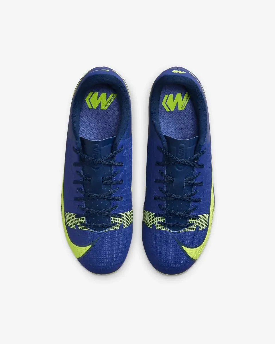 Nike Junior Vapor 14 Academy FG-MG - Lapis-Volt-Blue Void - Image 4