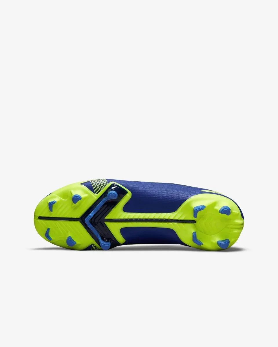 Nike Junior Vapor 14 Academy FG-MG - Lapis-Volt-Blue Void - Image 5