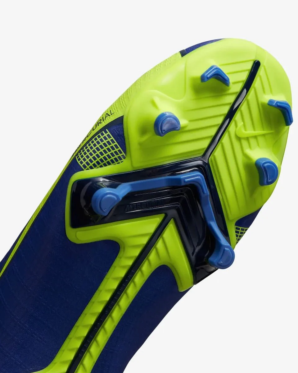 Nike Junior Vapor 14 Academy FG-MG - Lapis-Volt-Blue Void - Image 7