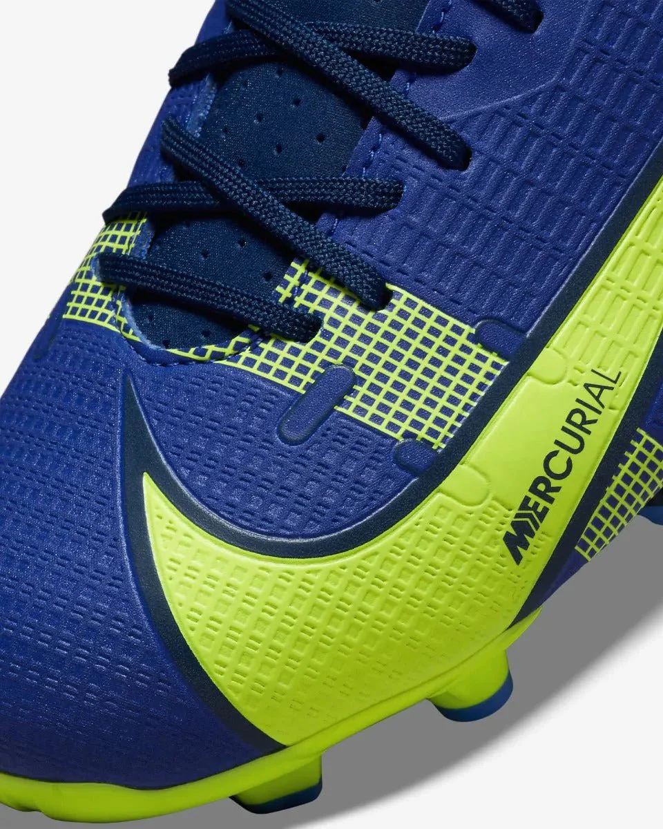 Nike Junior Vapor 14 Academy FG-MG - Lapis-Volt-Blue Void - Image 8