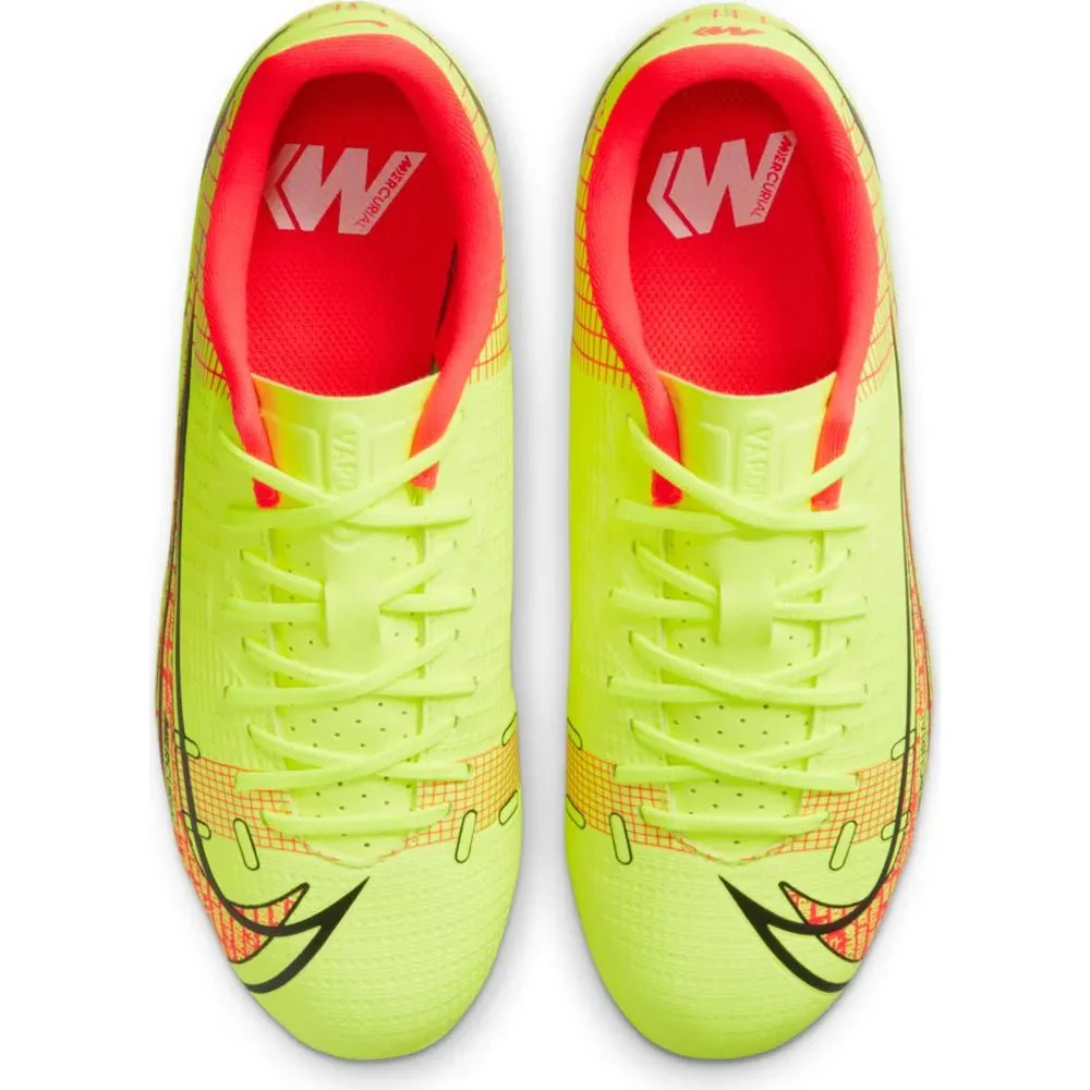 Nike Junior Vapor 14 Academy FG-MG - Volt-Bright Crimson - Image 3