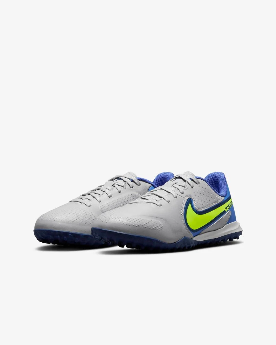 Nike Kids Legend 9 Academy Turf - Grey-Volt-Saphire - Image 3