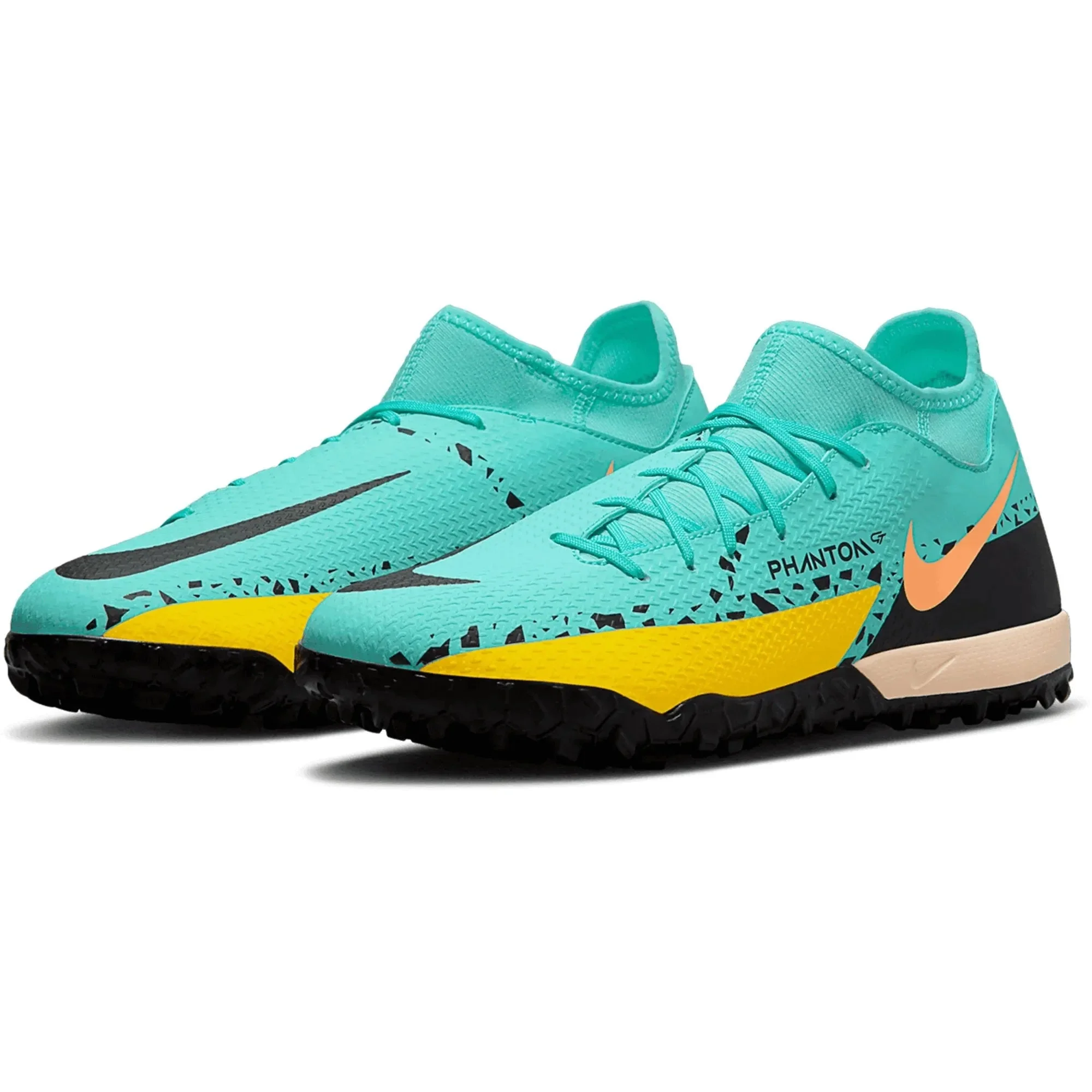 Nike Phantom GT2 Academy DF Turf Glacier Ice-Black-Yellow - Image 3