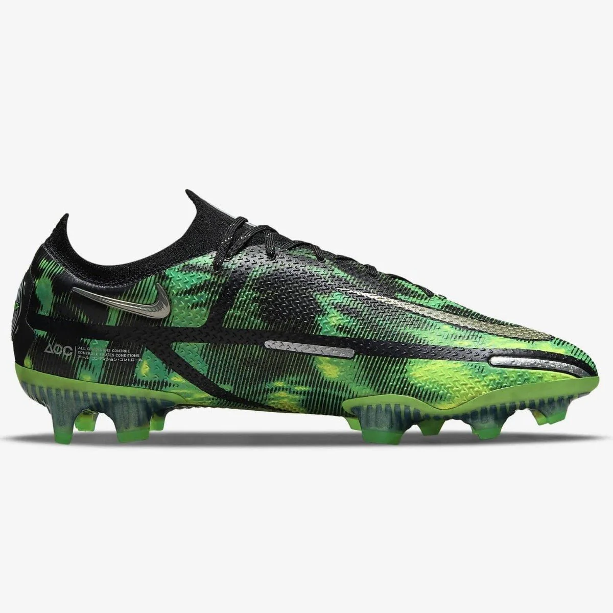 Nike Phantom GT2 Elite SW FG - Black-Green Strike - Image 2