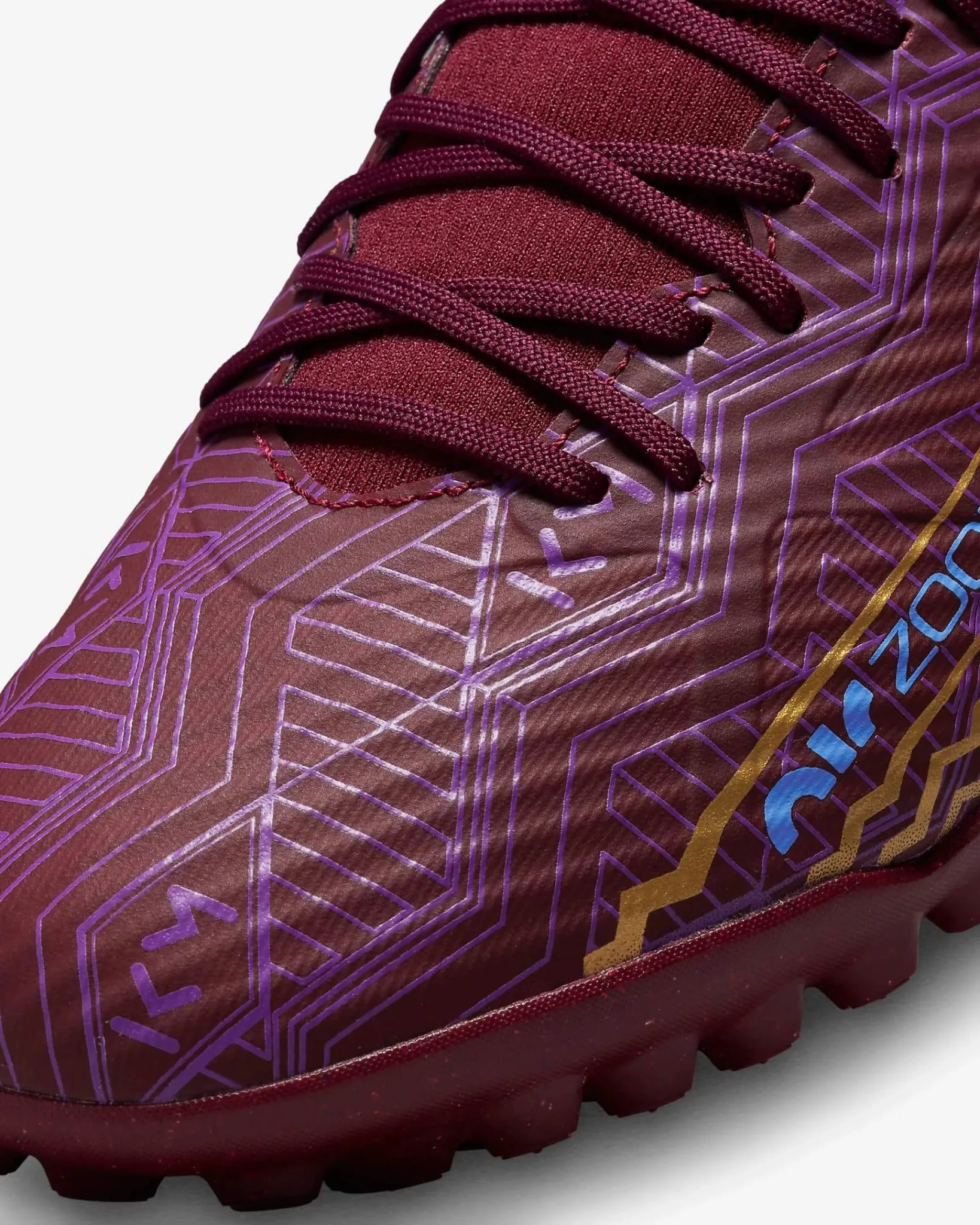 Nike Zoom Superfly 9 Academy KM Turf - Dark Beetroot-Gold - Image 6