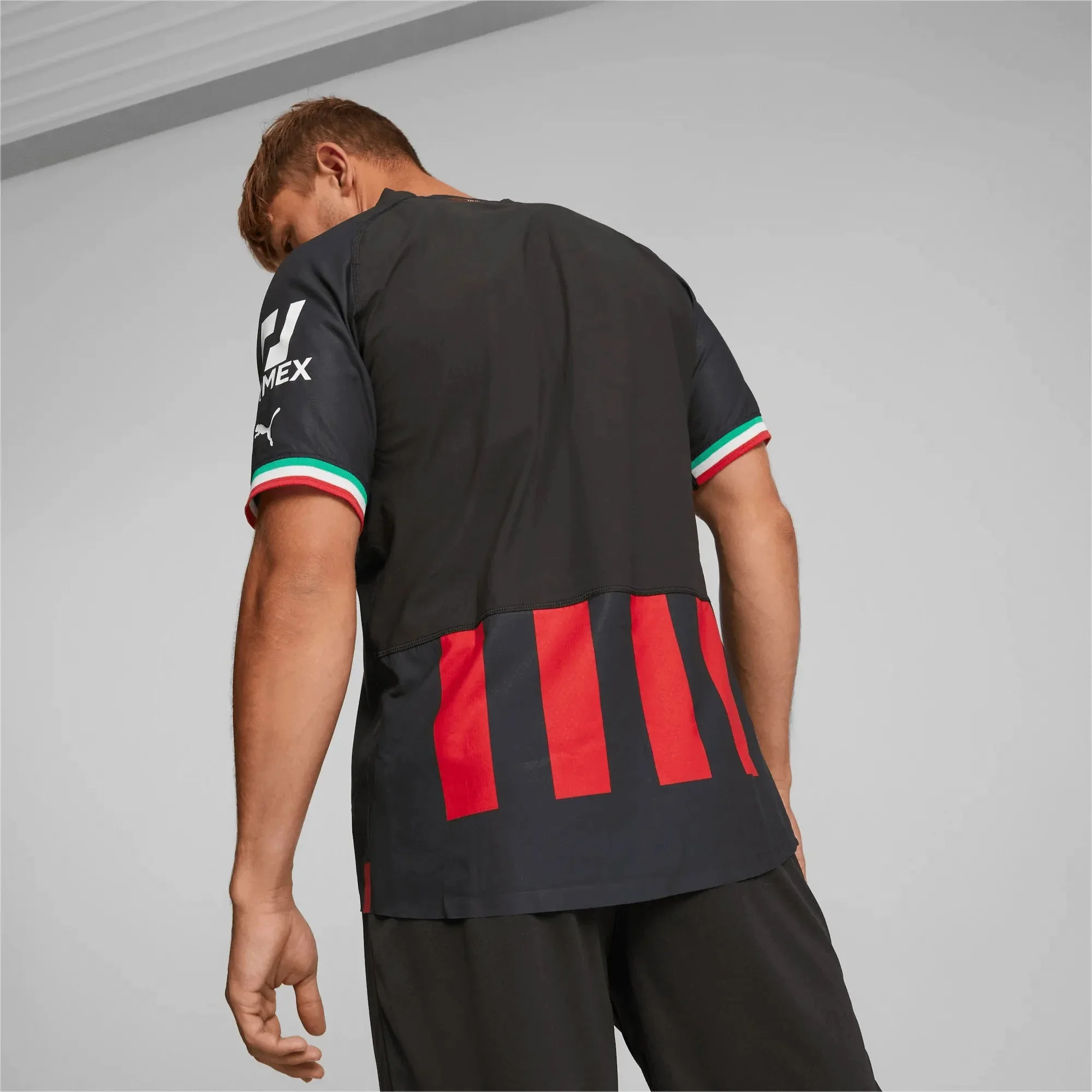 Puma 2022-23 AC Milan Authentic Home Jersey - Black-Red - Image 5