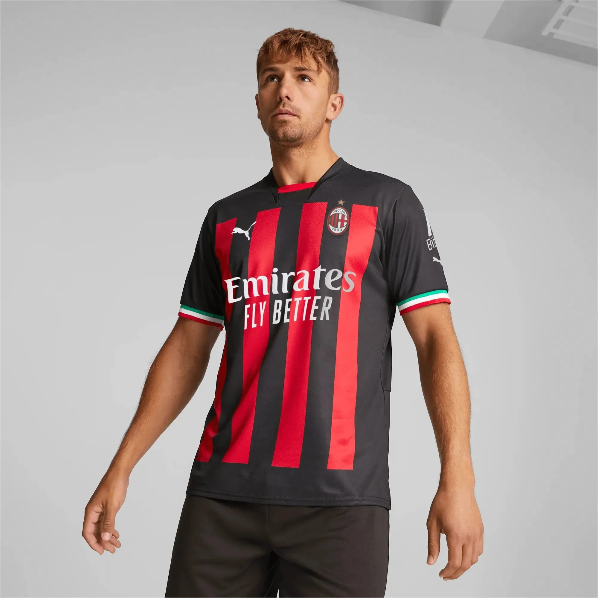 Puma 2022-23 AC Milan Home Jersey Red-Black - Image 4