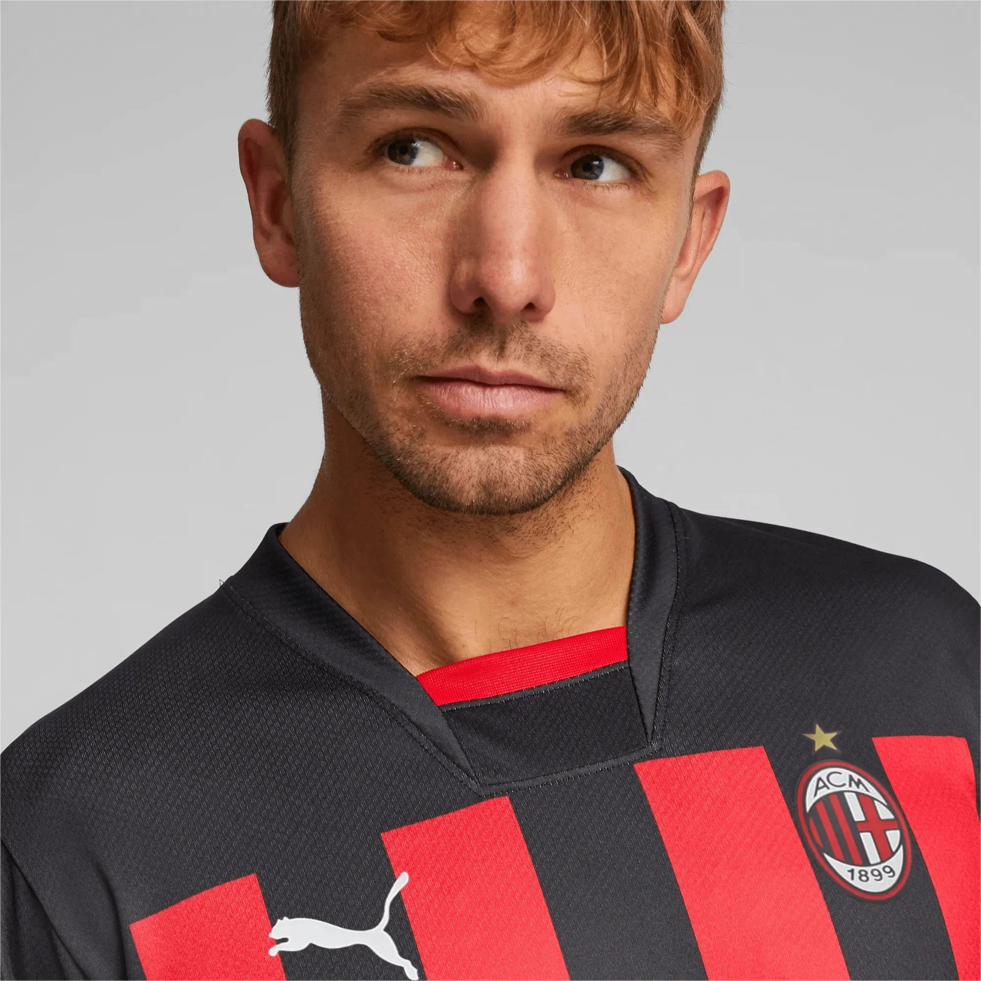 Puma 2022-23 AC Milan Home Jersey Red-Black - Image 6