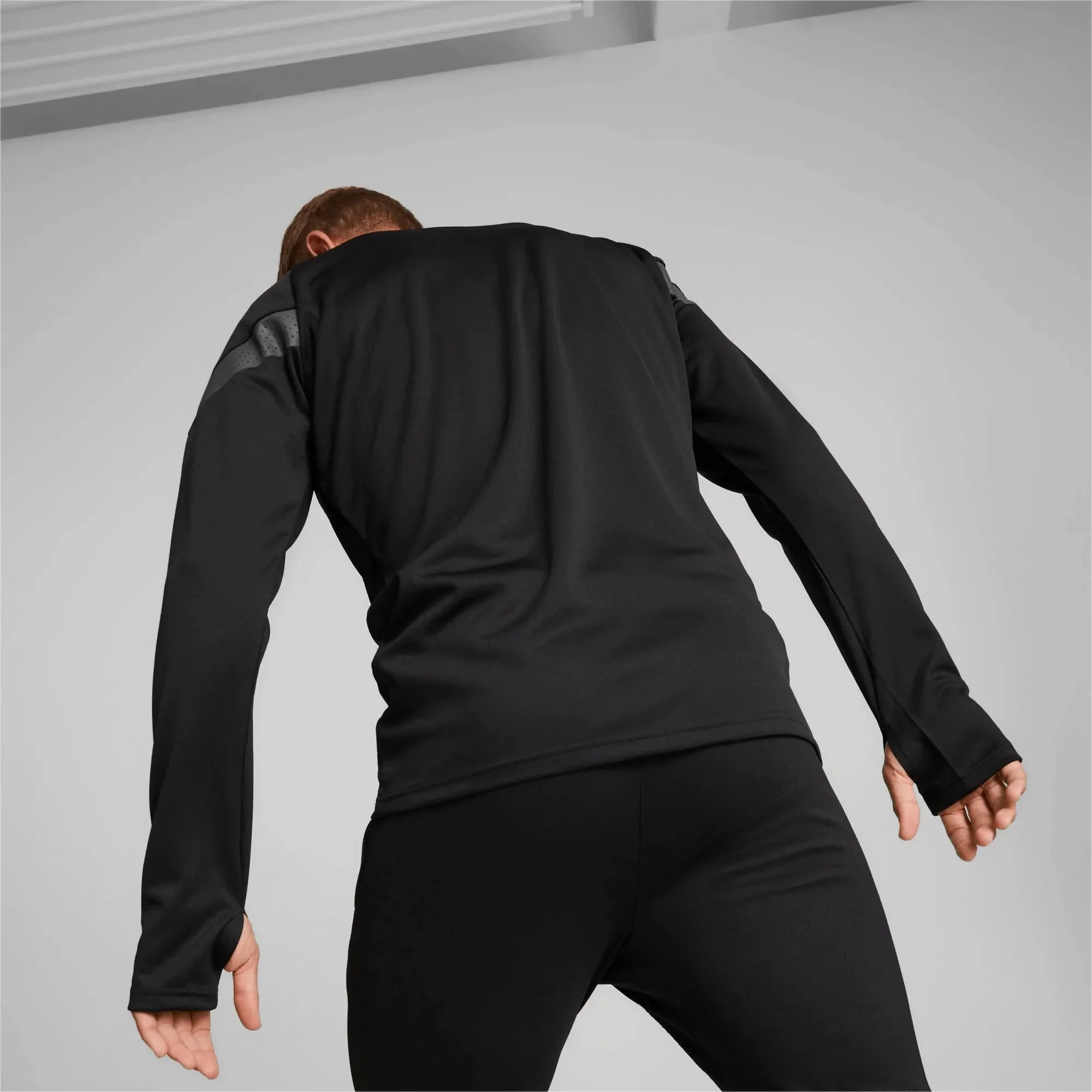 Puma 2022-23 AC Milan Quarter Zip Training Top - Black-Red - Image 4