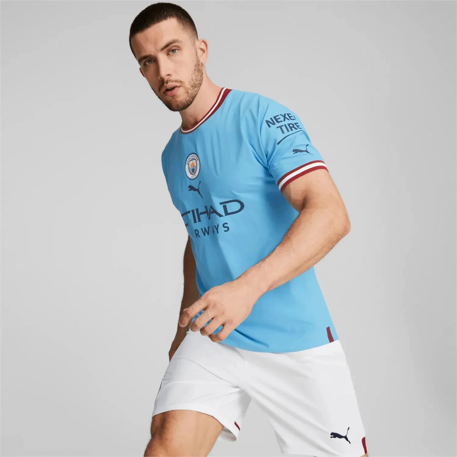 Puma 2022-23 Manchester City Authentic Home Jersey - Light Blue - Image 3