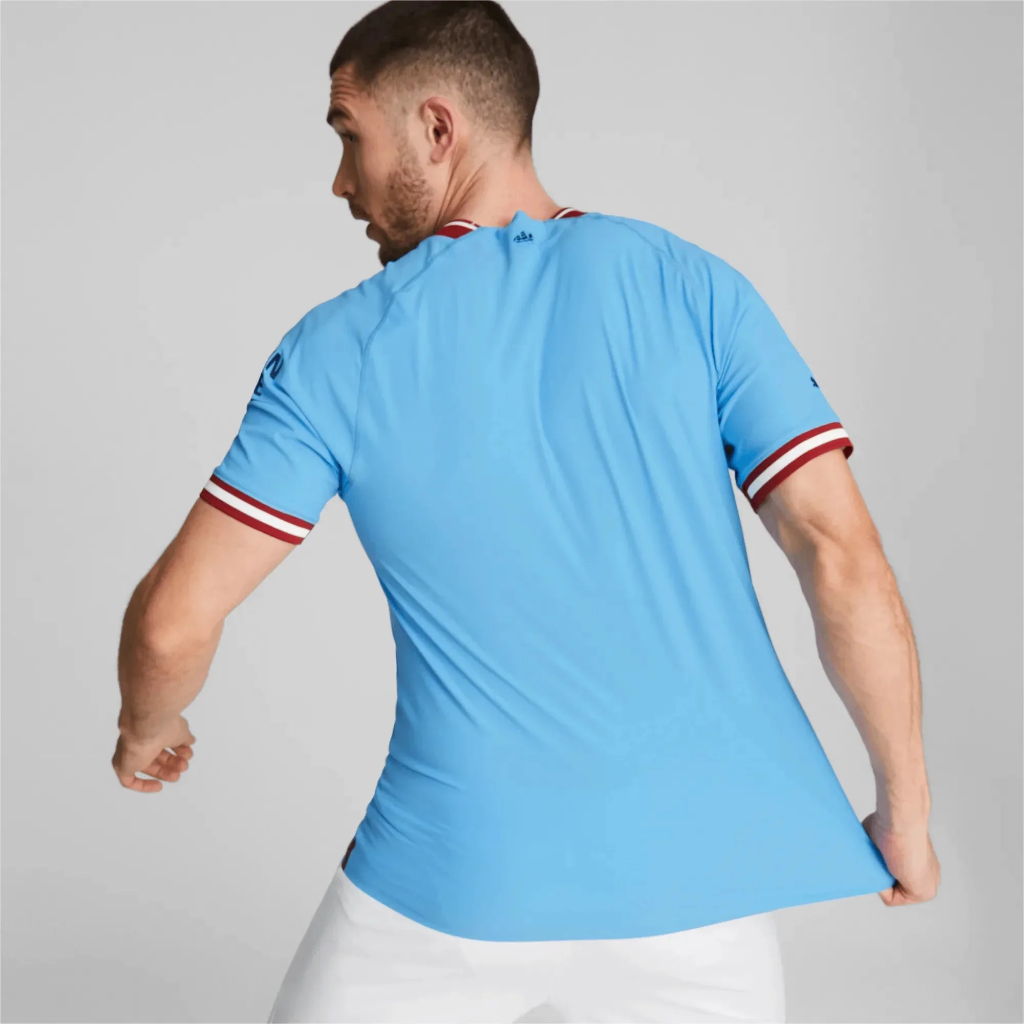 Puma 2022-23 Manchester City Authentic Home Jersey - Light Blue - Image 4