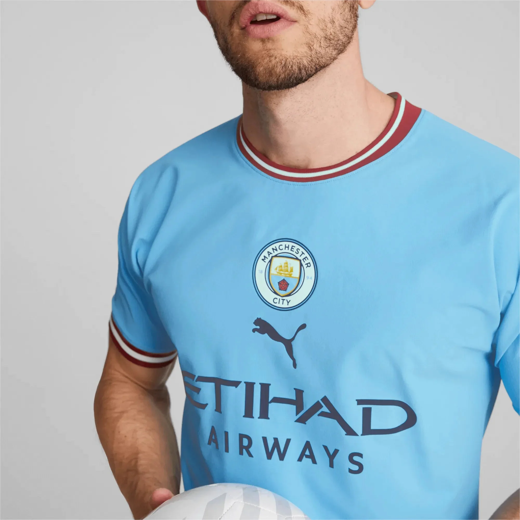 Puma 2022-23 Manchester City Authentic Home Jersey - Light Blue - Image 5