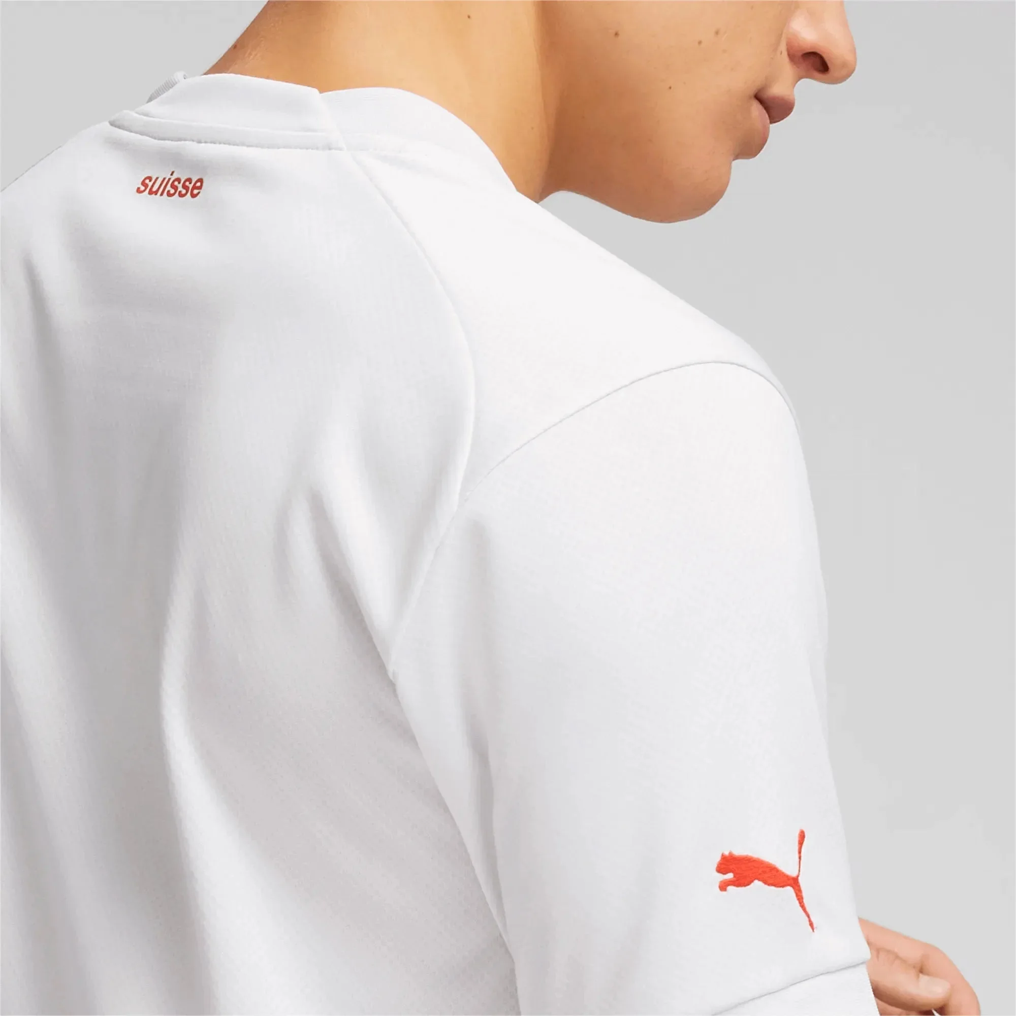 Puma 2022-23 Switzerland Away Jersey White-Red - Image 6