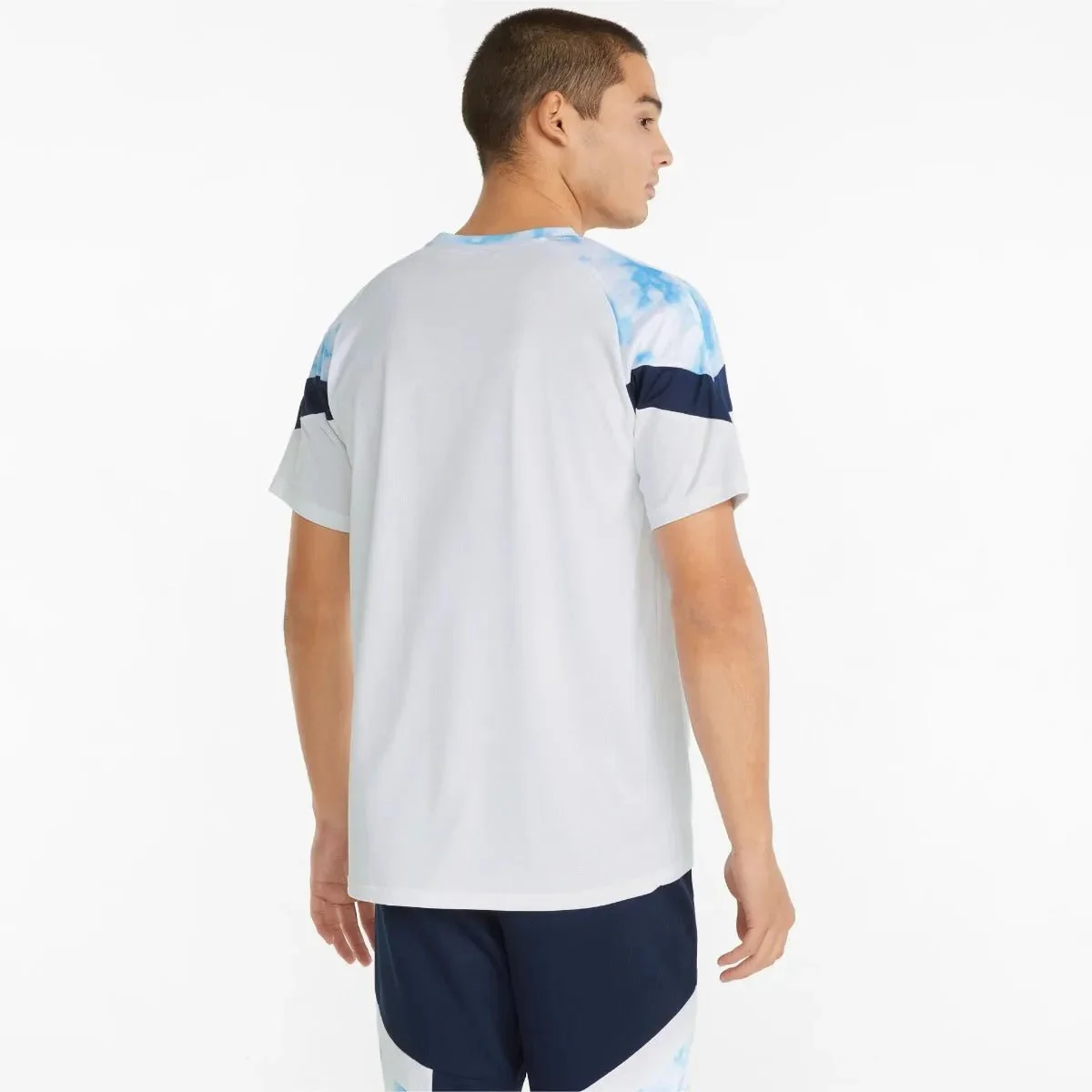 Puma 21-22 Manchester City Iconic MCS Tee - White-Light Blue - Image 4