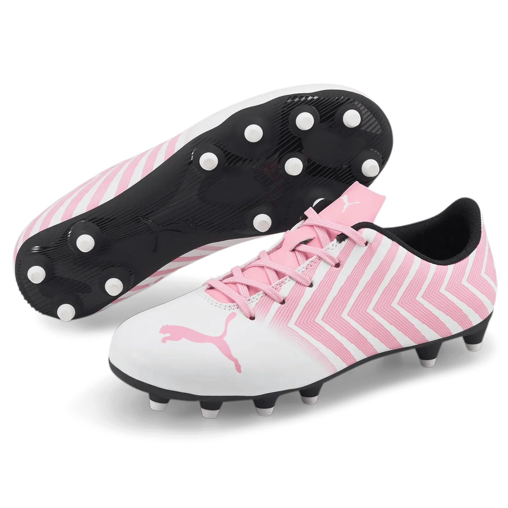 Puma Kids Tacto II FG-AG - White-Pink