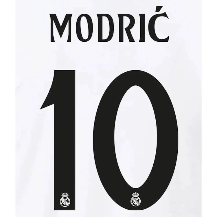 Real Madrid 2024/25 Home Modric #10 Jersey Name Set