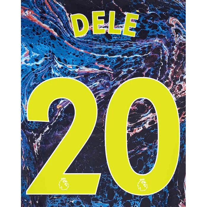 Tottenham 2021/22 Away Dele #20 Jersey Name Set-Yellow