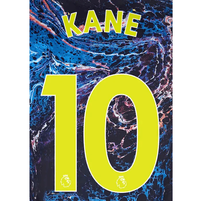 Tottenham 2021/22 Away Kane #10 Jersey Name Set-Yellow