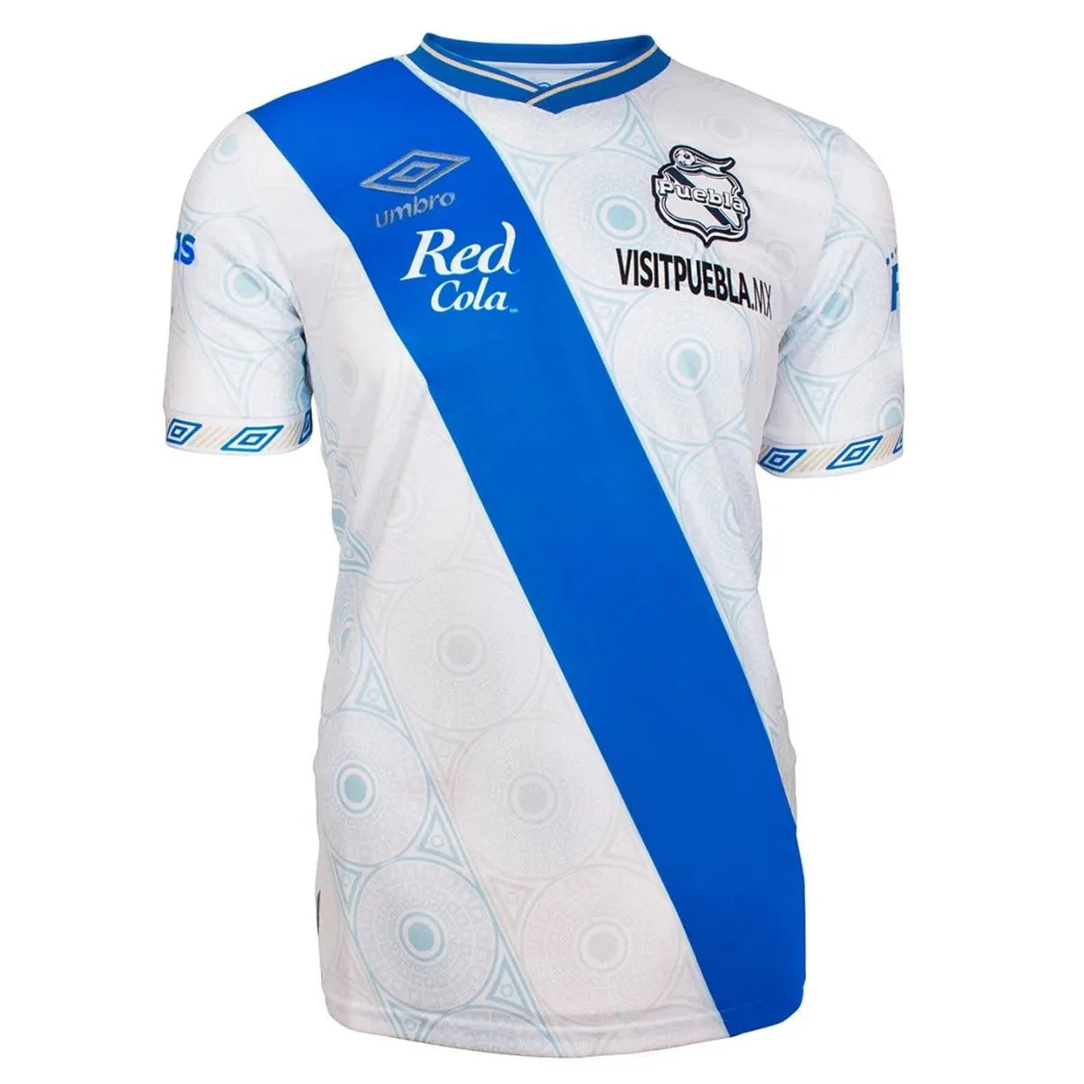 Umbro 2021-22 Puebla Home Jersey - White-Blue